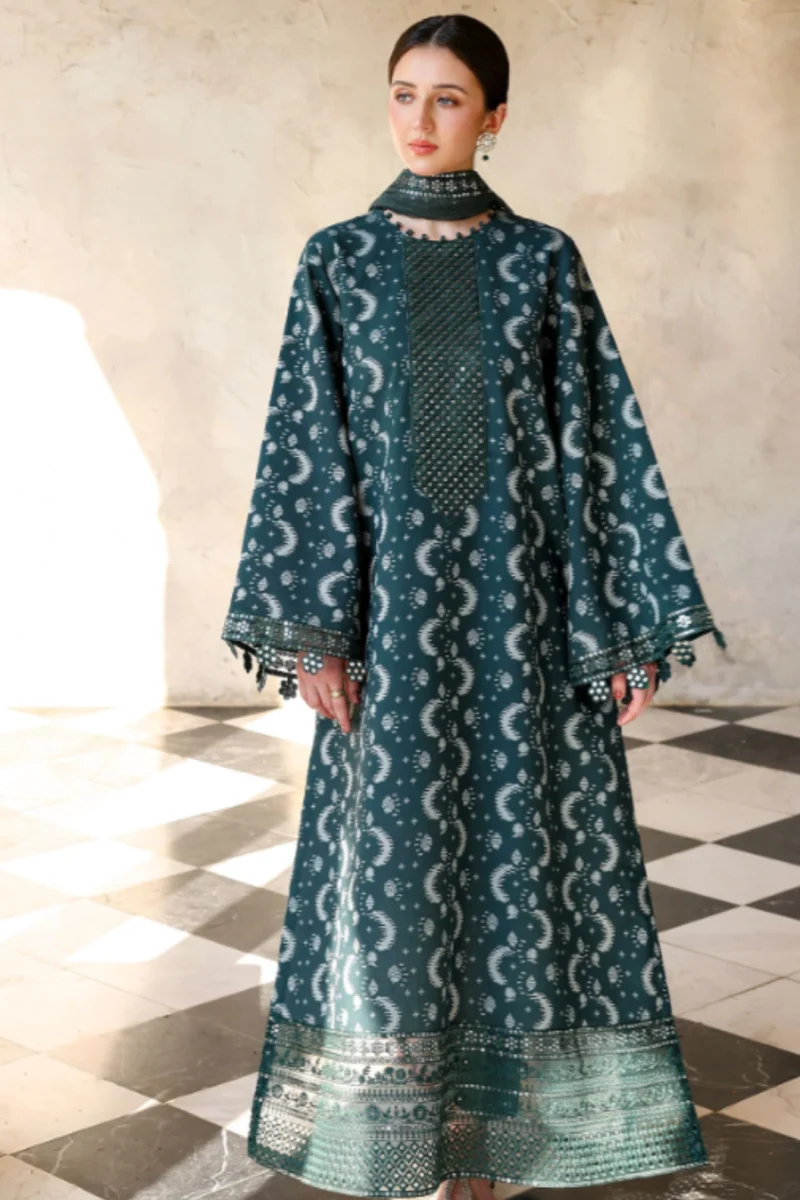 Cross Stitch Eid Lawn -Teal Spruce