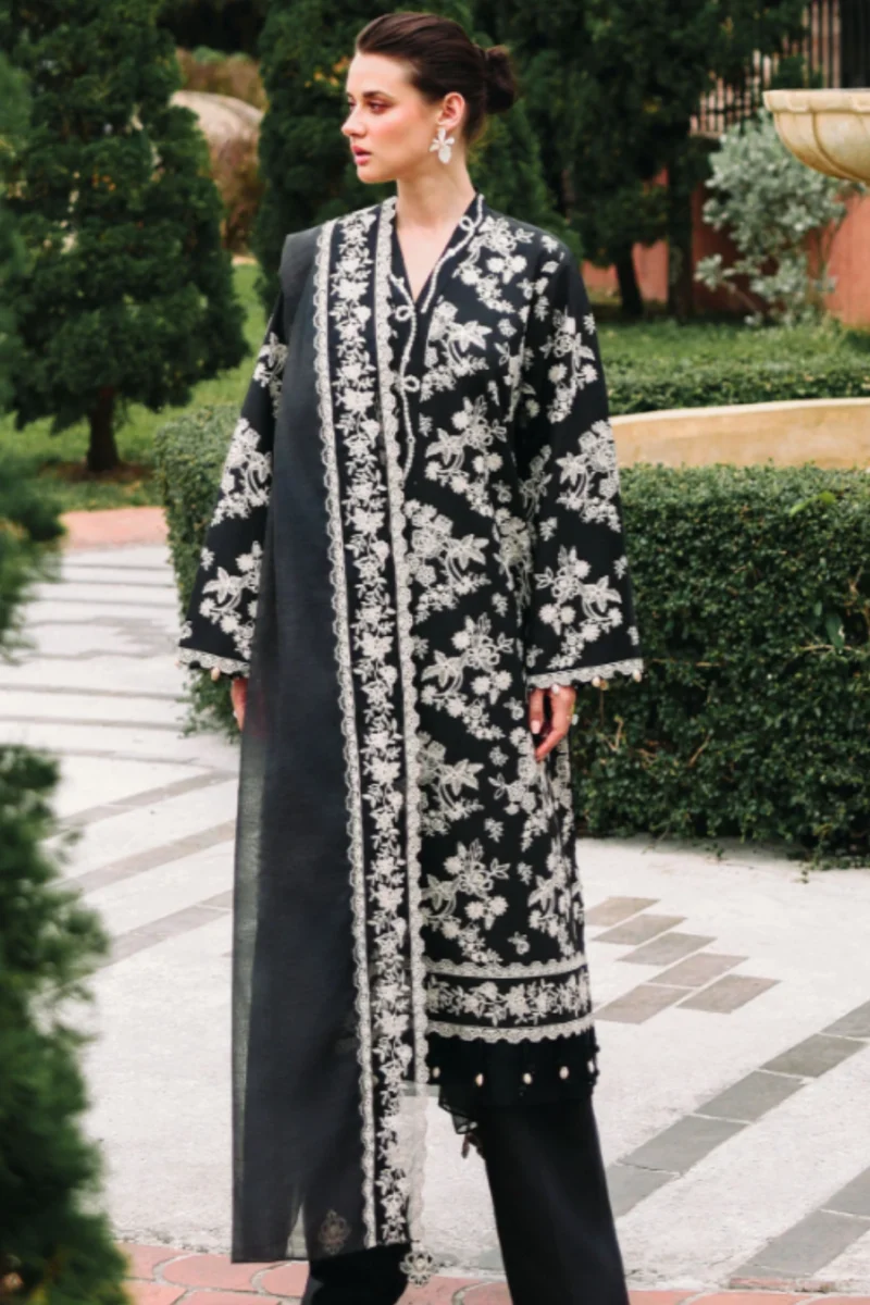 Cross Stitch Eid Lawn -Obsidian Bloom