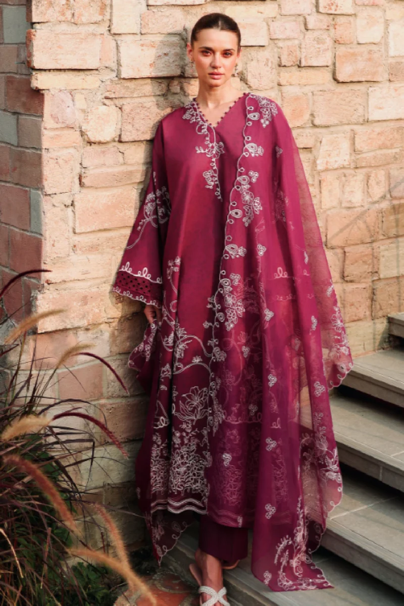 Cross Stitch Eid Lawn -Plum Essence