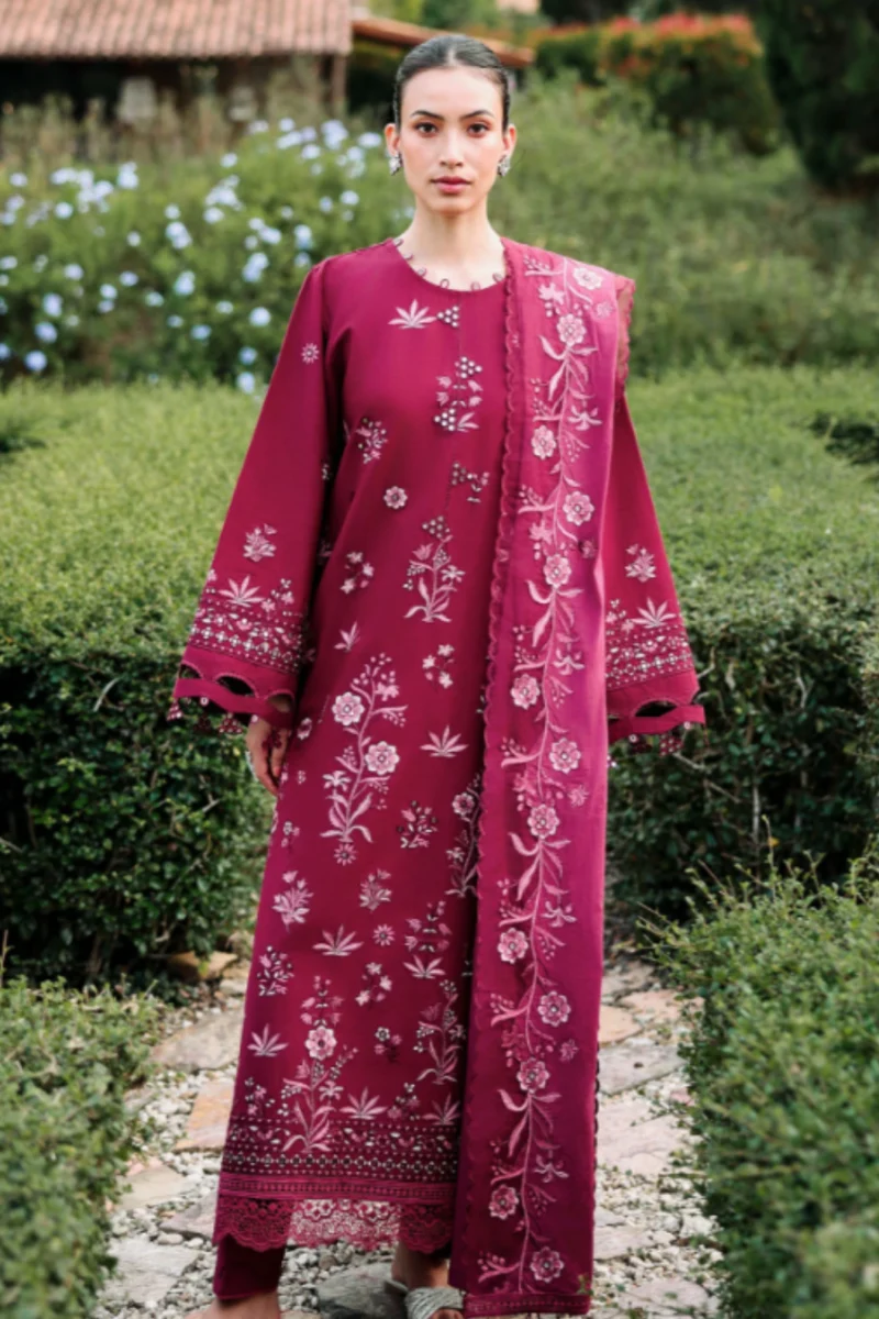 Cross Stitch Eid Lawn -Crimson Royale